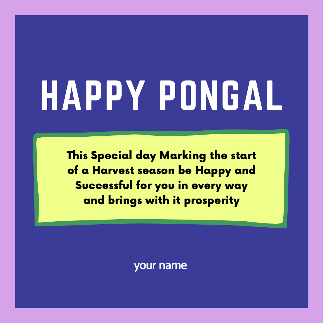Happy Pongal Wishes in English