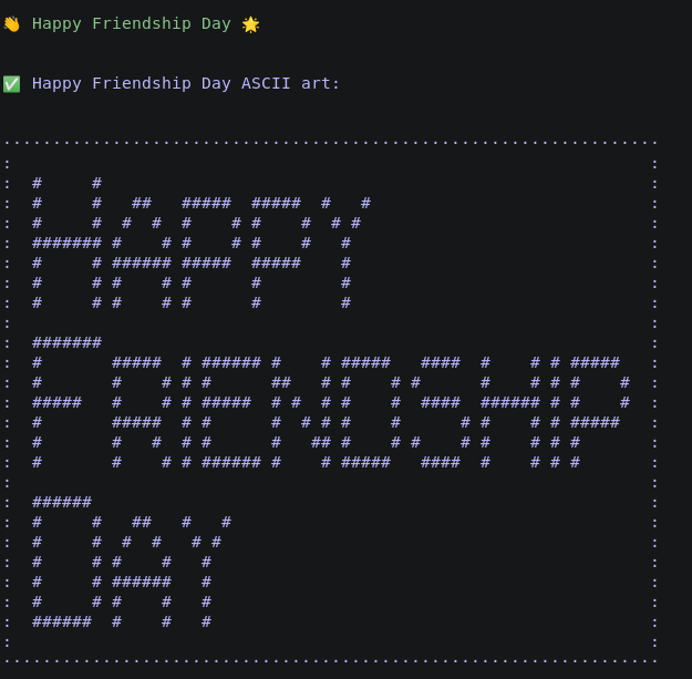 Happy Friendship Day CLI